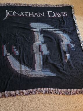 Jonathan Davis Glitch Tapestry Blanket Merch Nu Metal Korn